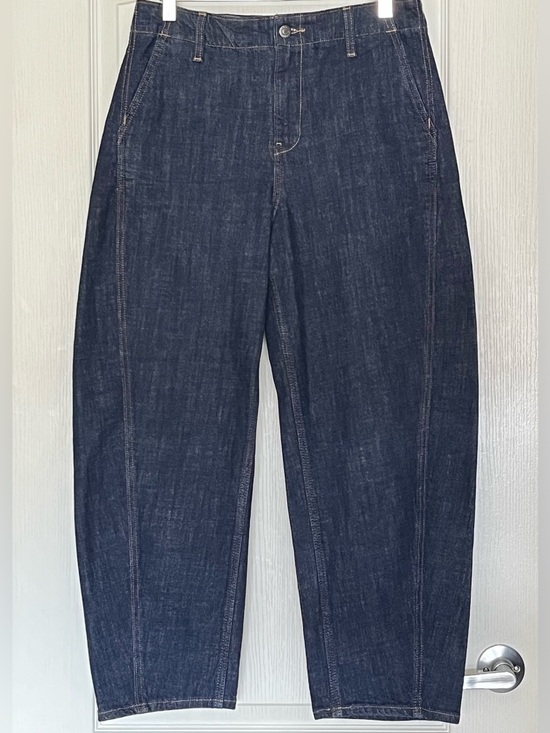 Old Navy Denim - Old Navy High Rise Barrel Leg Denim Jeans Indigo Blue 4 Casual Chic Streetwear